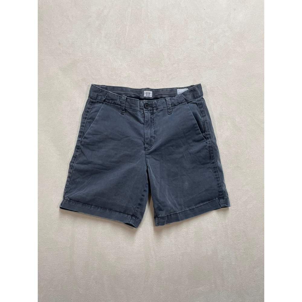 Gap For Good Girlfriend Chino Shorts Gray Stretch Cotton Twill Size 2